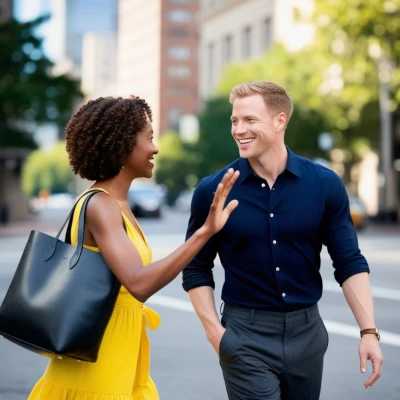 group of people talking happily